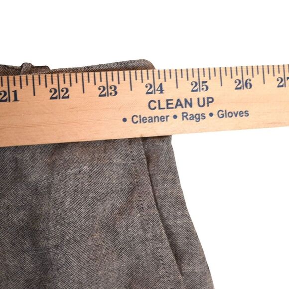 Pure Jill Gray Taupe Cropped Wrap Pants Size 4X Linen Blend Soft Wide Leg - Picture 9 of 12